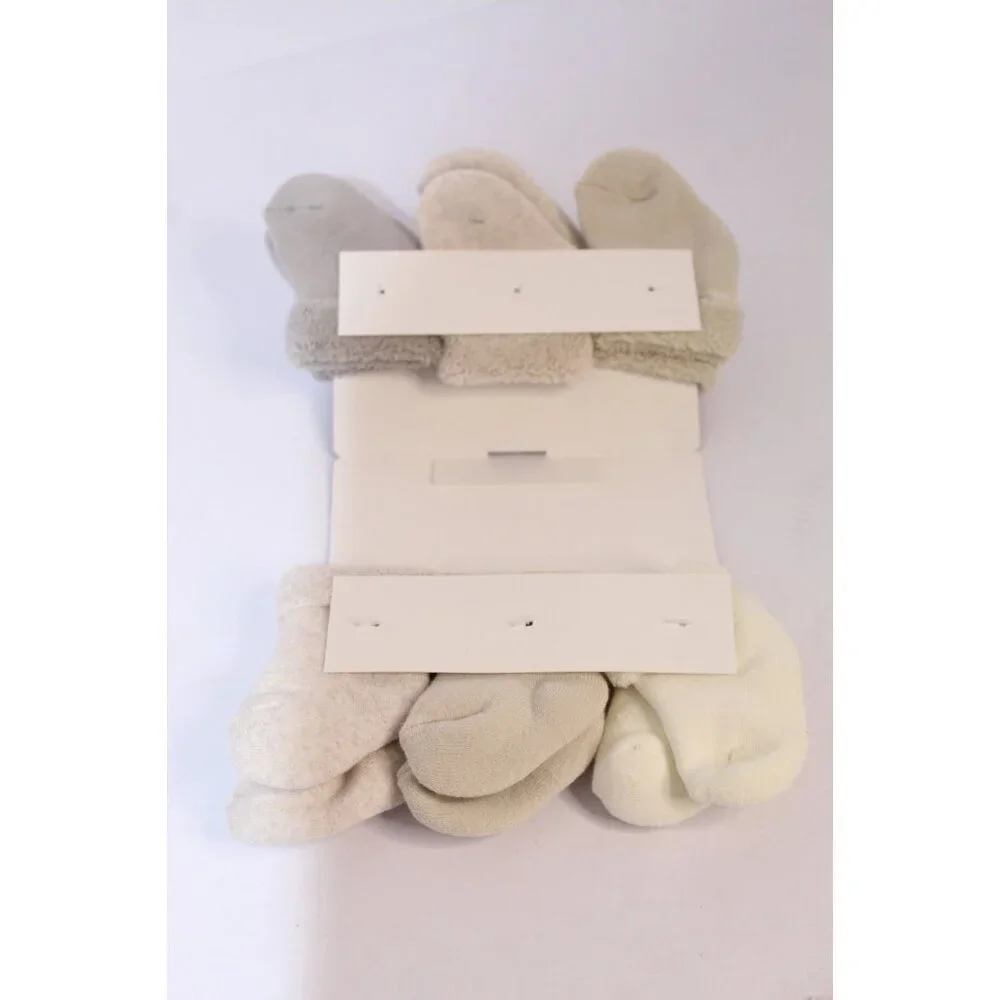 Gerber Wiggle Proof Stay On Infant Bootie Socks 0-3 Months Beige Gray 6‎ Pack